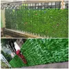 Clôture de feuilles artificielles de fleurs décoratives, mur de haie de lierre, fausses plantes d'extérieur, panneaux de confidentialité verts pour la maison, jardin, cour, balcon, décoration de vigne