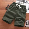 Męskie spodenki 100% bawełniane krótkie krótkie spodnie męskie spodnie Summer Casual Beach Cargo Znaczne szorty de hombre niestandardowe szorty dla mężczyzn L231212