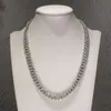 Moda mrożona 925 srebrny srebrny 10 mm vvs moissanite Diamond Hip Hop Jewelry Cuban Link Sain