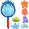 Jouets de bain Jouets de bain pour bébé Détection de température Décoloration Animal serrant Jouets de soulagement du stress Enfants Jouets de pulvérisation d'eau de natation d'été Q231212