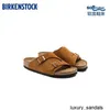 Birknstocks Sandália Chinelos Masculinos e Femininos Sandálias Birknstocks Bocken Sapatos para Mulheres Casacos Sandálias Bocken Zurich Casual Double Breasted Cortiça Sola F HB6C