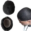 Braziliaanse Maagdelijke Menselijk Haar Stuk 8mm Afro Wave Toupetje Volledige Kant Eenheid voor Zwarte Mannen