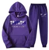 TRAPSTAR Tweedelige hoodieset van fleece trainingspak voor heren en dames met letterprint