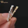 Wong Rain Anello in argento sterling 925 con pietra preziosa Moissanite Fede nuziale Bohemia Anello in oro giallo 18 carati per le donne Gioielleria raffinata2986