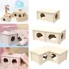 Altri prodotti per animali domestici Criceto Casa in legno Nascondiglio Piccoli animali Legno naturale per il GIOCO Habitat Decor Camera da masticare Giocattoli Criceti nani 231211