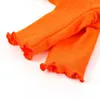 Vêtements pour chiens lévriers italiens et vêtements whippet iggy pull orange dentelle body col haut stretch vêtements à manches longues 231211