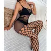 Women Fishnet Body Stocking Costumes Sexy See-through Elasticity Bodysuit Erotic Mesh Bodycon Jumpsuit Underwear Clothes sexy