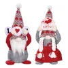 Fontes de festa Dia dos Namorados Gnomos de pelúcia Decorationes Mr Mrs Handmade Escandinavo Tomte Home Tiered Tray Ornaments 1212