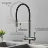 Kitchen Faucets Water Filter Faucet Dual Spout Pure Drinking Mixer Tap Rotation Purification Feature Taps Crane 231211