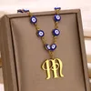 Chaines Colliers de lettres A-Z en acier inoxydable pour femmes Gold Couleur charme Devil