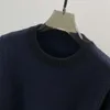 メンズセータートレンディヨーロッパの丸いネックプルオーバーセーターパッチワークレタープリントパターン、ユニセックストップ