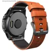 Oglądaj zespoły Anbest 26 mm pasmo Garmin Fenix ​​7x/6x Pro/6x/5x/5x Plus oryginalny skórzany pasek 22 mm dla Fenix ​​6/6 Pro/5/7 Band Q231212