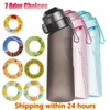 Water Bottles Air Flavored Water Bottle Scent Up Water Cup Sports Water Bottle For Outdoor Fitness Fashion Water Cup With Straw Flavor Pods 231211