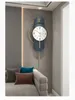 Wall Clocks 72X35cm Large Nordic Luxury Swinging Clock Modern Design Living Room Watch Silent Iron Hanging Home Decor