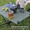 Campmöbler Mitozenly campingbord PLIANTE Ultralight Folding Outdor Vandring Middag Picknick BBQ Foldbar aluminium Vattentät tygdisk