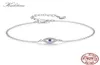 KALETINE Bracciale Lucky Evil Eye Braccialetti in argento sterling 925 per le donne Pietra blu CZ Turchia Gioielli da uomo regolabili KLTB0991783186