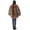Pele feminina falso maomaokong 2023 luxo natural real casaco jaqueta de inverno guaxinim longo parkas roupas femininas 231212