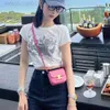 24SS Designer Celina Bag Triomphe Triomphe Mini One Shoulder Crossbody Small Square Bag Junior High Grade Zero Wallet Bag Female Mini Earphone Mouth Red Bag