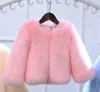Jackets 2023 Winter Fashion Faux Coat Short Style Kids Outerwear Warm Imitation Fur Jacket Girls Clothes Tz649