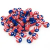 3 Styles 300pcs per lot Round Clay National Flag Beads of America Puerto Rico and UK Size in 10mm Diameter for Jewelry DIY297G