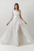 2024 Summer Boho Wedding Dress One Shoulder Long Santes Silt Ruffles A-Line Tulle Bridal Party Clow Custom Made for Woman Vestido de Noiva Robe Mariage