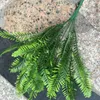 Dekorativa blommor Fake Plant Fern Simulation Branch Bush lämnar sju spetsiga bakgrund 6st 35 cm Artificial Ferns Garden Wedding