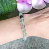 MG1109 Pulsera de fluorita arcoíris natural Pulsera de protección de energía negativa Cristales curativos Pulsera de tono de gemas Joyería de intuición 173c