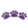 Encantos 50 Pcs HC358 Bling Esmalte Gato Cão / Urso Pata Impressões Pendurar Pingente Fit Rotativo Chaveiro Chaveiros Saco Jóias Fazendo Drop Delivery Dhdje