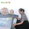 Baby Rail IMBABY 150 * 180 cm Box con palline Piscina Parco giochi con doppie porte Box per bambini Barriera di sicurezza per interni Recinzione per bambini 231211