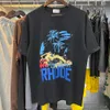 Manship Rhude Mens T Shirts Summer Fashion Designer Tshirts Street Disual Short Short Beach Style Tees Cotton Printing Shirt 23SSS A124 2-1