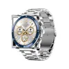 Ouro l67pro esporte bt chamada relógio inteligente 1.53 polegada fiess rastreador wearable dispositivos para homens cinta de aço x97pro smartwatch
