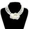 Choker Multi-layer Knotted Pearl Necklace Jewelry Collarbone Chain Banquet Vintage Retro Imitation Fashion Necklaces