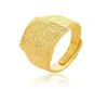 452R Lucky Chinese Word Rings Adjusted Jewelry For Men 24k Pure Gold Plated Original Design9726508