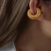 バックイヤリングクリエイティブゴールドシルバーカラー滑らかなメタル耳カフクリップオンフォー女性スレッドテクスチャ分厚い軟骨