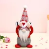 Fontes de festa Dia dos Namorados Gnomos de pelúcia Decorationes Mr Mrs Handmade Escandinavo Tomte Home Tiered Tray Ornaments 1212