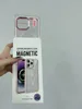 Transparent Acrylic Magnetic Phone Case, Hard Shell Bumper Metal Frame, Independent Buttons For iphone 15 Pro Max 14 13 11 7 Shockproof Wirless Charging Cover Anti drop