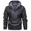 KB Novas jaquetas de couro masculinas outono casual motocicleta jaqueta PU casacos de couro de motociclista roupas de marca tamanho UE SA722