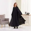 Etnische kleding Dames Eid Moslim Jurk Abaya Ramadan Marokko Feestjurken Dubai Abaya Kaftan Vestidos Arabische Lange Gewaad Effen Kleur Bescheiden