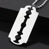 Titanium Staal Mode Scheermesjes Hanger Kettingen Punk Rock Mannen Sieraden Cool Scheerapparaat Ketting voor Party Gift253M