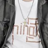 Цепи из нержавеющей стали, двухслойное ожерелье с подвеской в виде креста для мужчин и женщин, ювелирные изделия в стиле хип-хоп, подарок на годовщину
