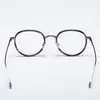 男性向けの光学眼鏡レトロデザイナー9014-1ファッションチタンファイバーグラスフレームヨーロッパとアメリカの楕円形のアンチブルーライトレンズプレート付き
