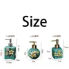 Liquid Soap Dispenser Chinese Painted Ceramic Foam Soap Dispenser Creativity Flower Illustration Shampoo Bottle Home Bathroom Decoration Accessories 231211