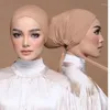 Abbigliamento etnico 2023 Hijab Sciarpa islamica Cappello Donna Elastico regolabile Secchiello in cotone Bavaglino barile femminile Modale