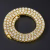 5mm jóias diamante gargantilha colar 18k banhado a ouro gelado cz hiphop primavera fecho moissanite tênis corrente masculina