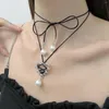 Pendant Necklaces Selling Sweet Cool Style Pearl Necklace Spicy Girl Fashion Love Collar Chain Women