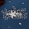 Hair Clips Wedding Sliver Starfish Comb Pearl Styling Tool Accessories With Crystals For Princess Party Favors