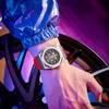 Heren Vader hol automatisch mechanisch horloge glow-in-the-dark waterdicht horloge