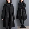 Kvinnors jackor superaen retro tvättade överdimensionerad denimjacka 2024 Autumn Winter Casual Loose Trench Coat