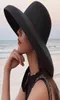 HT2303 2020 Summer Sun S Ladies Solid Plain Elegancka szeroka brzeg okrągły top Panama Foppy Straw Beach Hat Women7107847