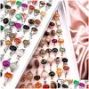 Band Rings Rétro 30pcs / Lot Naturel Gem Stone Band Anneaux Date Beautif Bohême Style Mixte Golden Siery Lovers Charme Bijoux Mode W Dhrsu